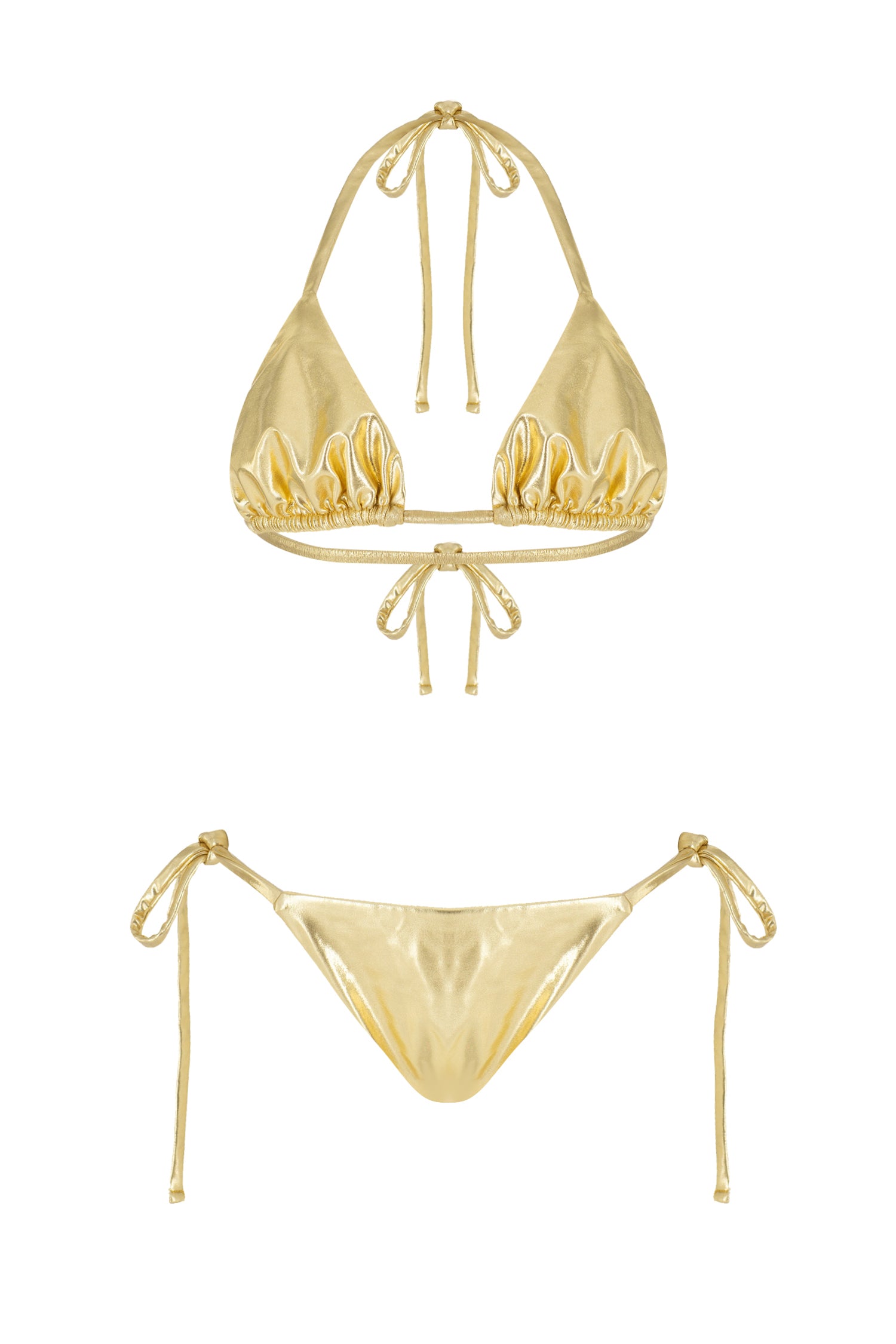 Gold Corded Bikini Top